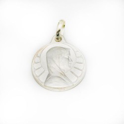 Zilveren medaille van de Maagd Maria. 18 mm